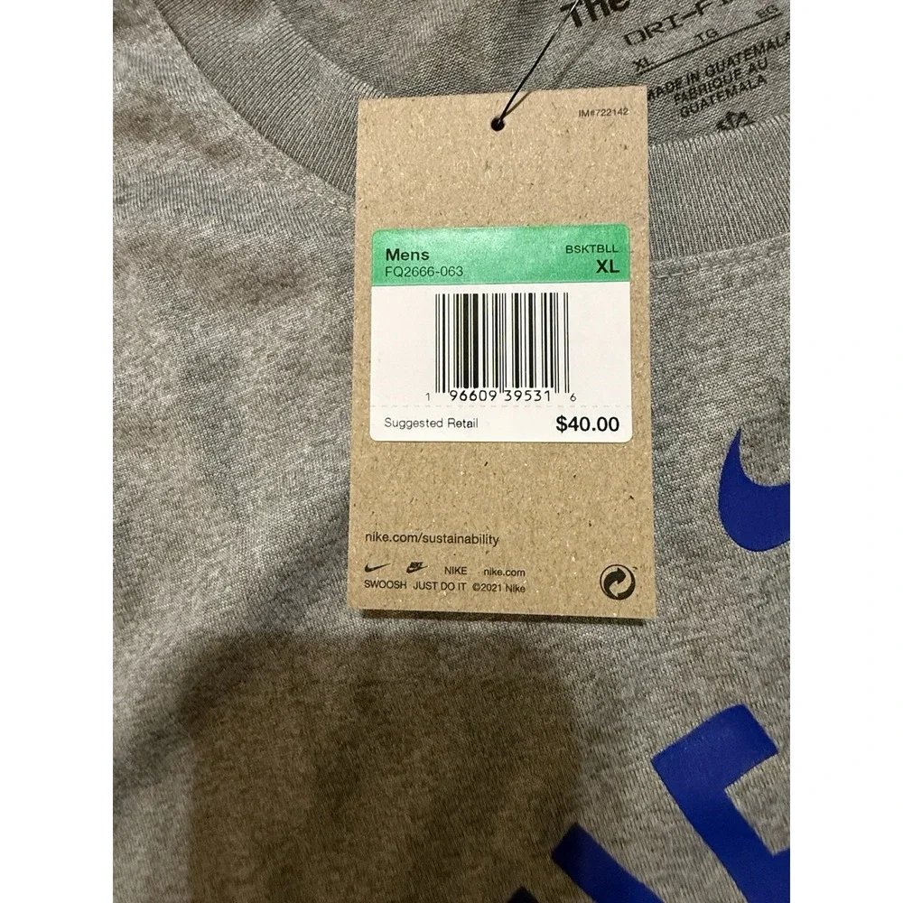 Nike G League Delaware Blue Coats Long Sleeve Gray Shirt - New - XL - $40